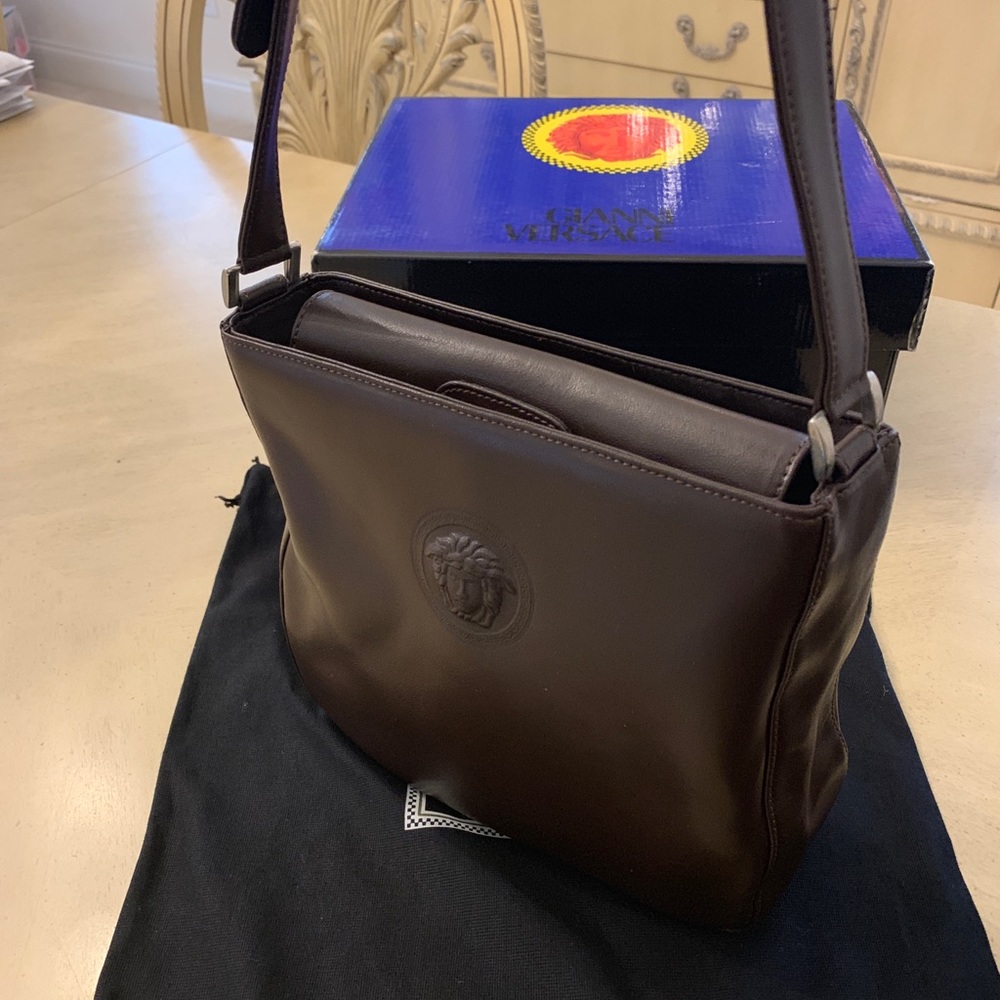Chocolate brown Versace purse